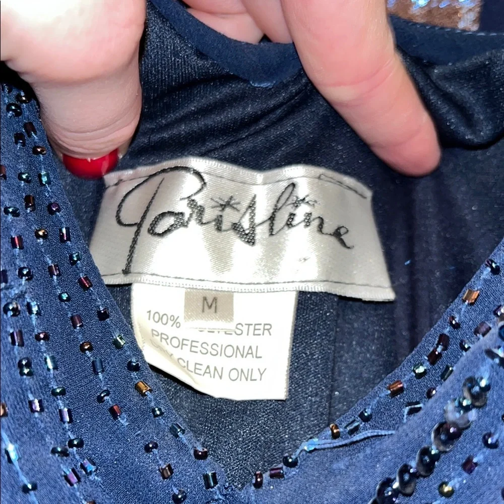 Black Sequin One Shoulder Gown for Weddings - Picture 2 of 4